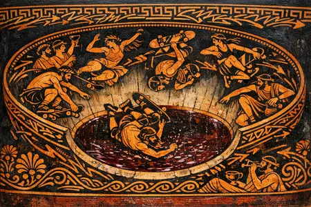 The Wine Bowl Bowl — Ancient Greek red-figure vase painting × skate and graffiti graphics