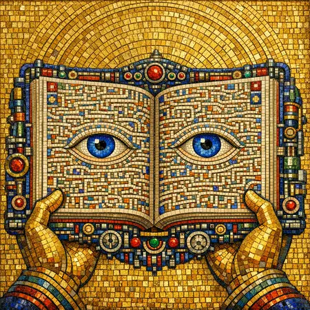 Gospel Without Words — Byzantine mosaic icon × domestic machinery