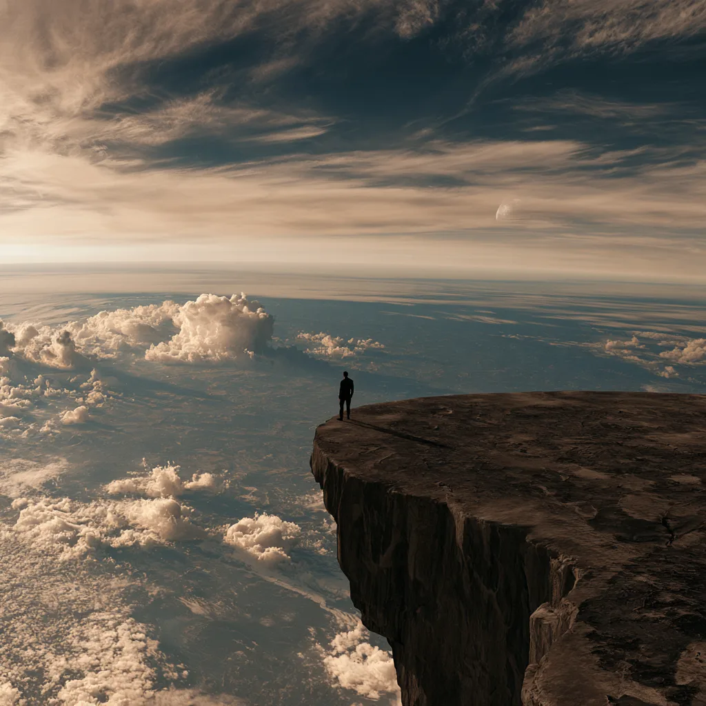 Standing Room — German Romantic sublime × disaster-film matte painting