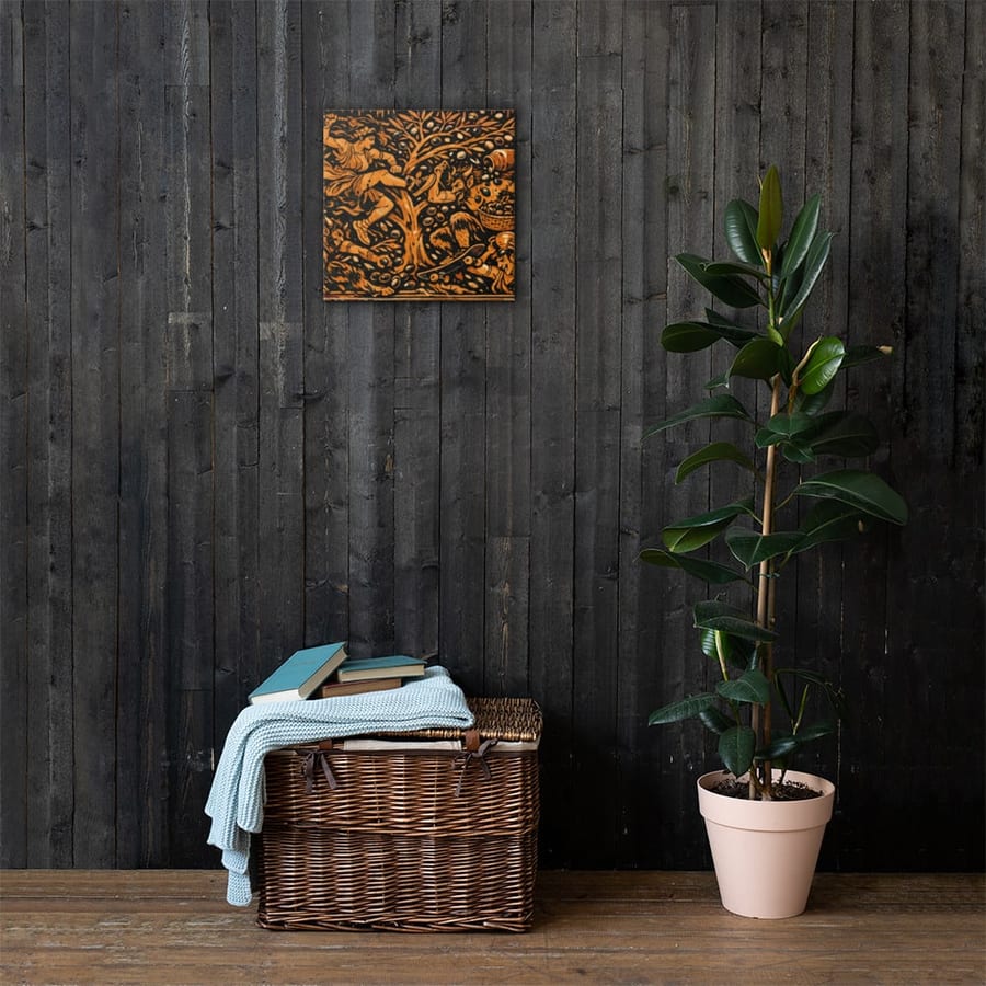 Olive Riot printed and photographed on a wall