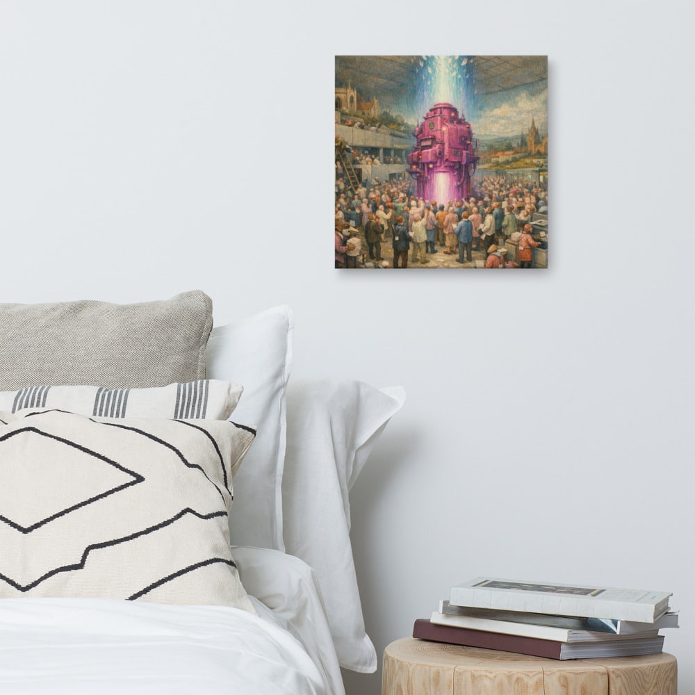 The Printer Apotheosis printed and photographed on a wall