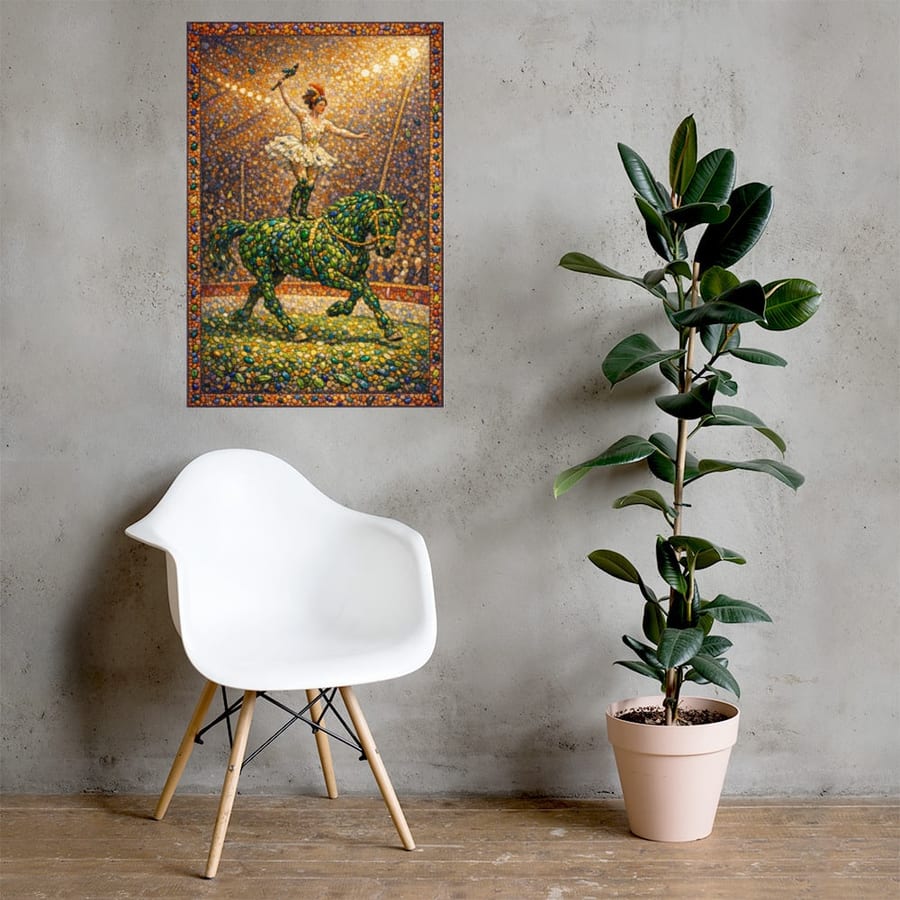 Circus Beetle printed and photographed on a wall