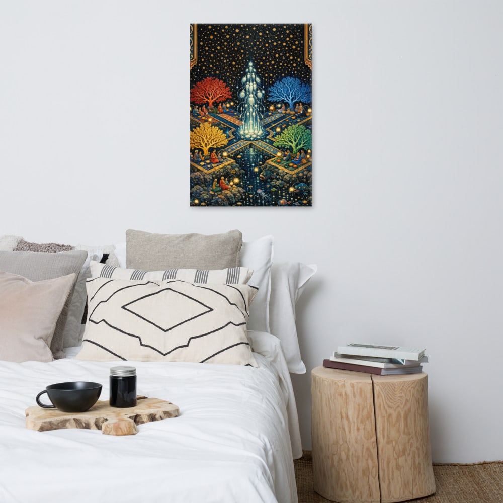 The Seamount Garden printed and photographed on a wall