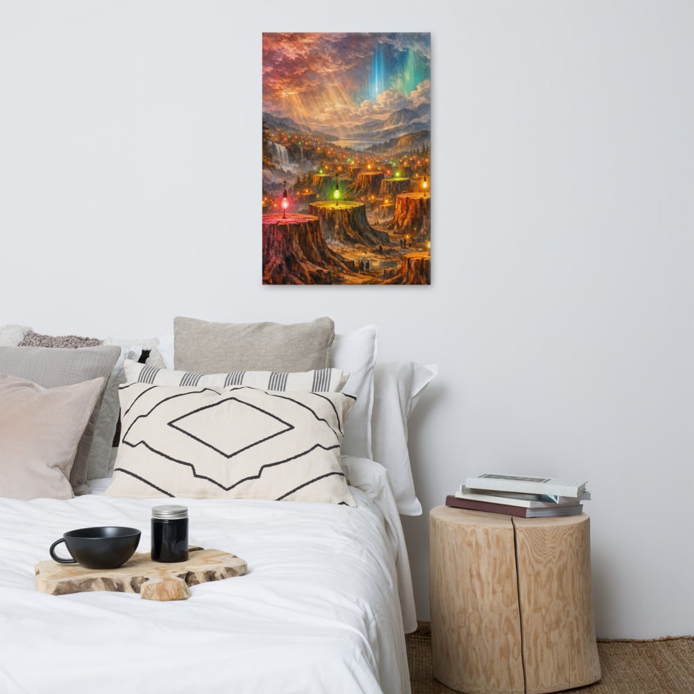 Stumps and Bulbs printed and photographed on a wall