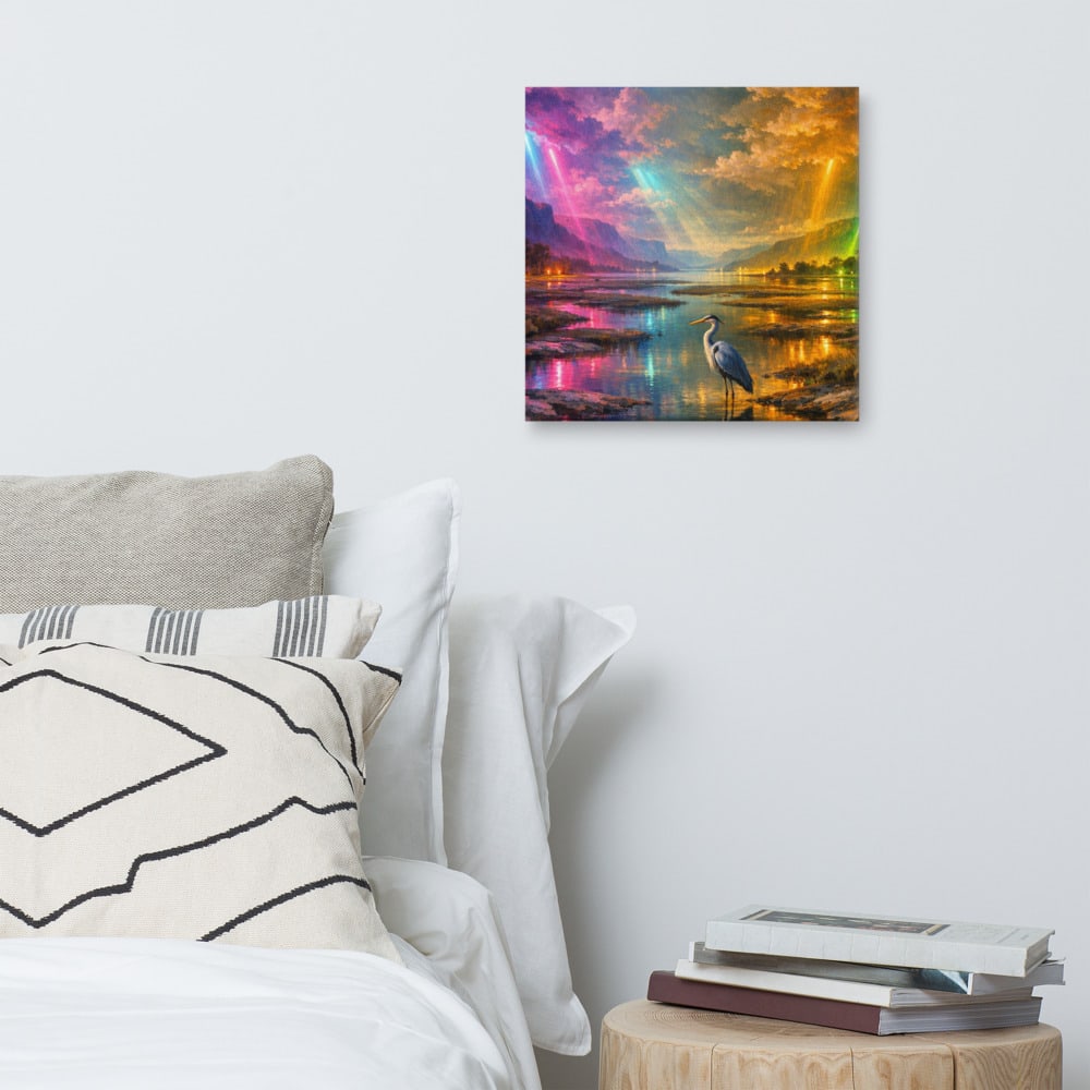 The Saltmarsh Flicker printed and photographed on a wall