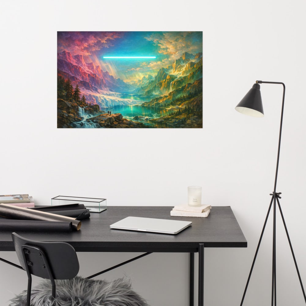 Valley of the Cold Sun printed and photographed on a wall
