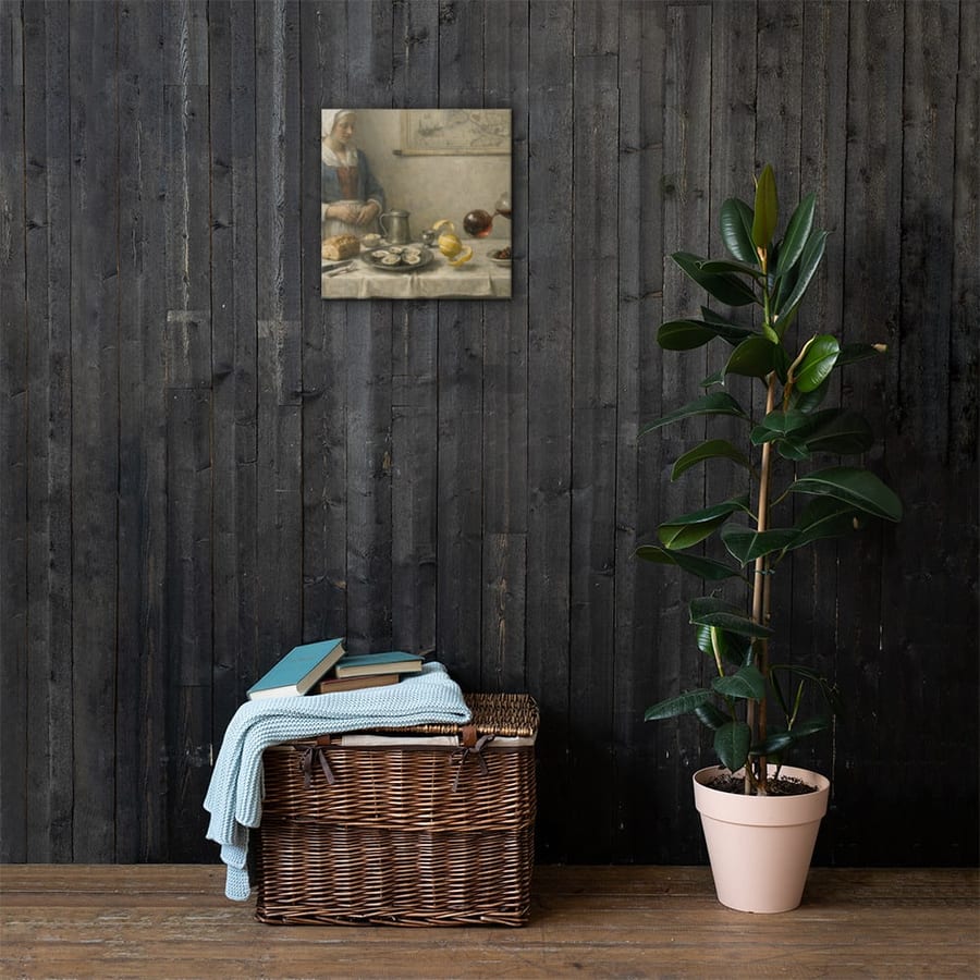 Floating Still Life printed and photographed on a wall