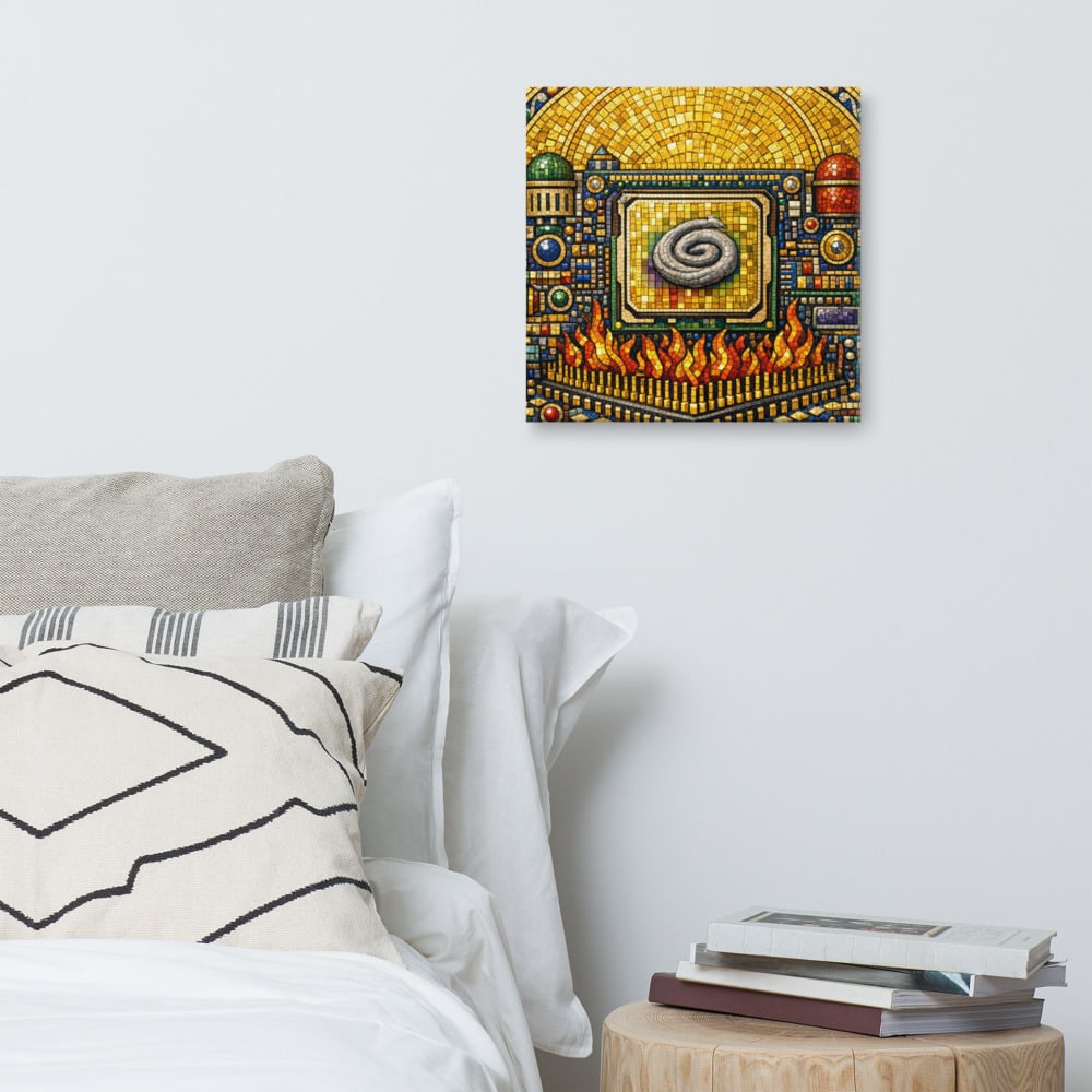 Martyr of the Thermal Paste printed and photographed on a wall