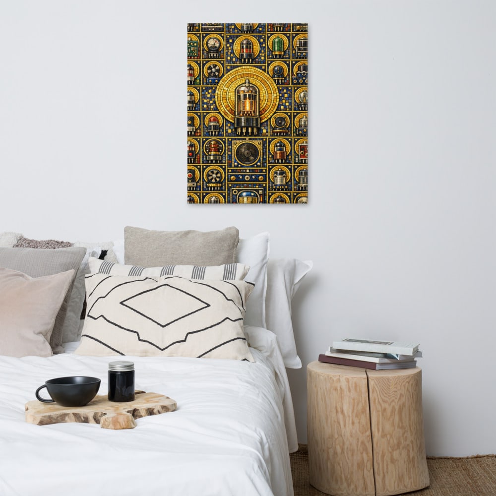 The Forty-Two Rack Saints printed and photographed on a wall