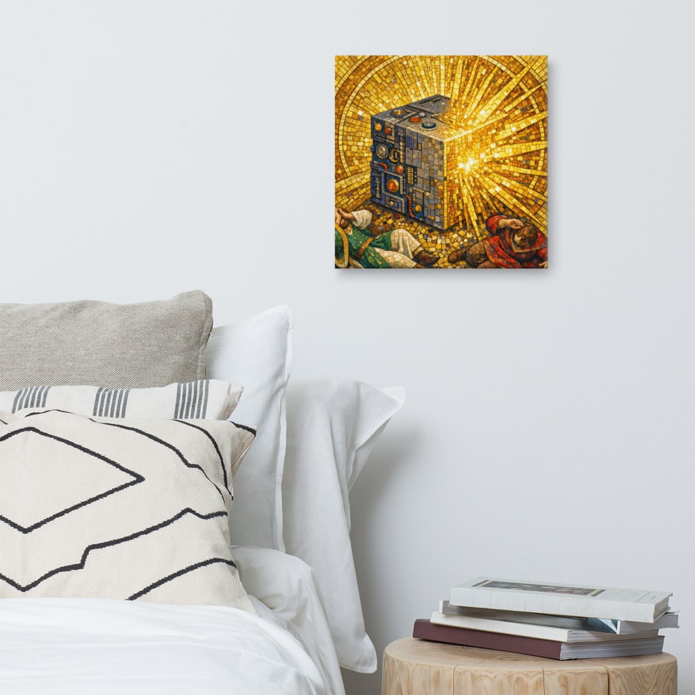 Transfiguration of the Tensor printed and photographed on a wall