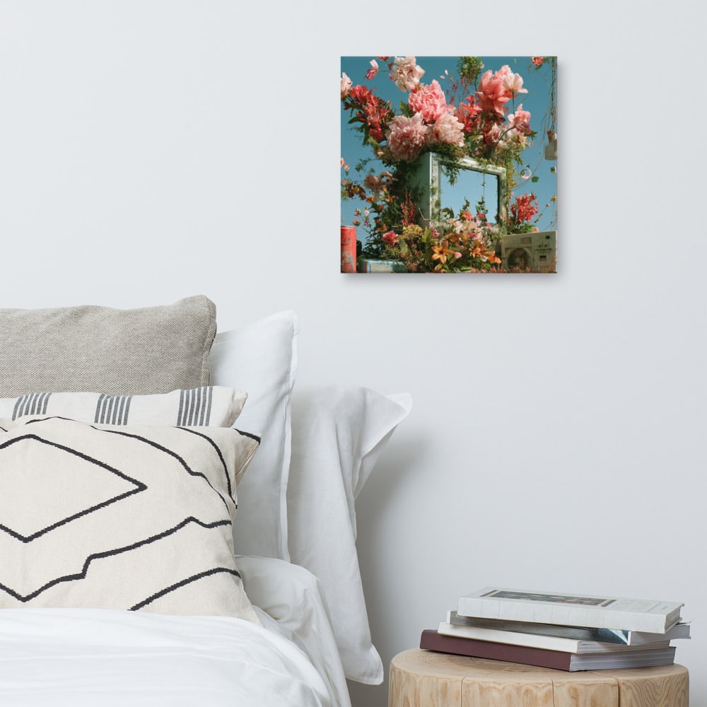 Appliance Pastoral printed and photographed on a wall