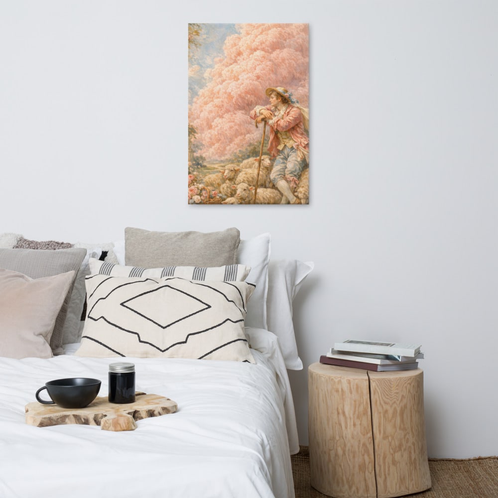 Shepherd of the Dust Storm printed and photographed on a wall