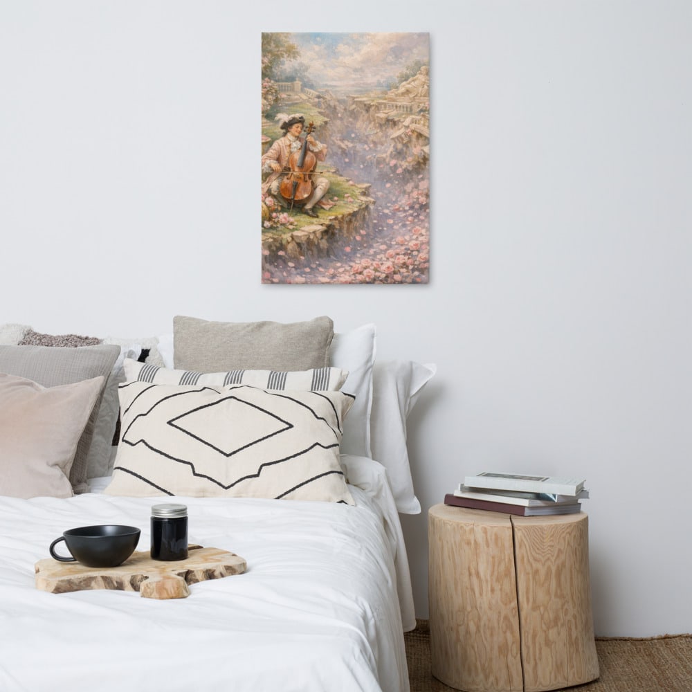 The Sinkhole Serenade printed and photographed on a wall