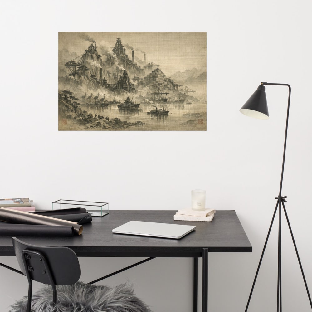 Harbour of the Immortals printed and photographed on a wall