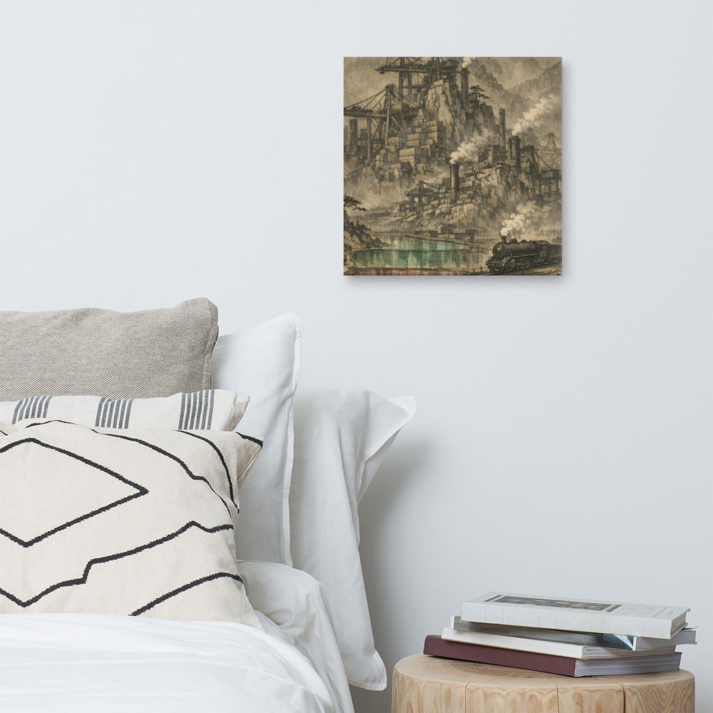 Railyard Terraces, Flooded printed and photographed on a wall