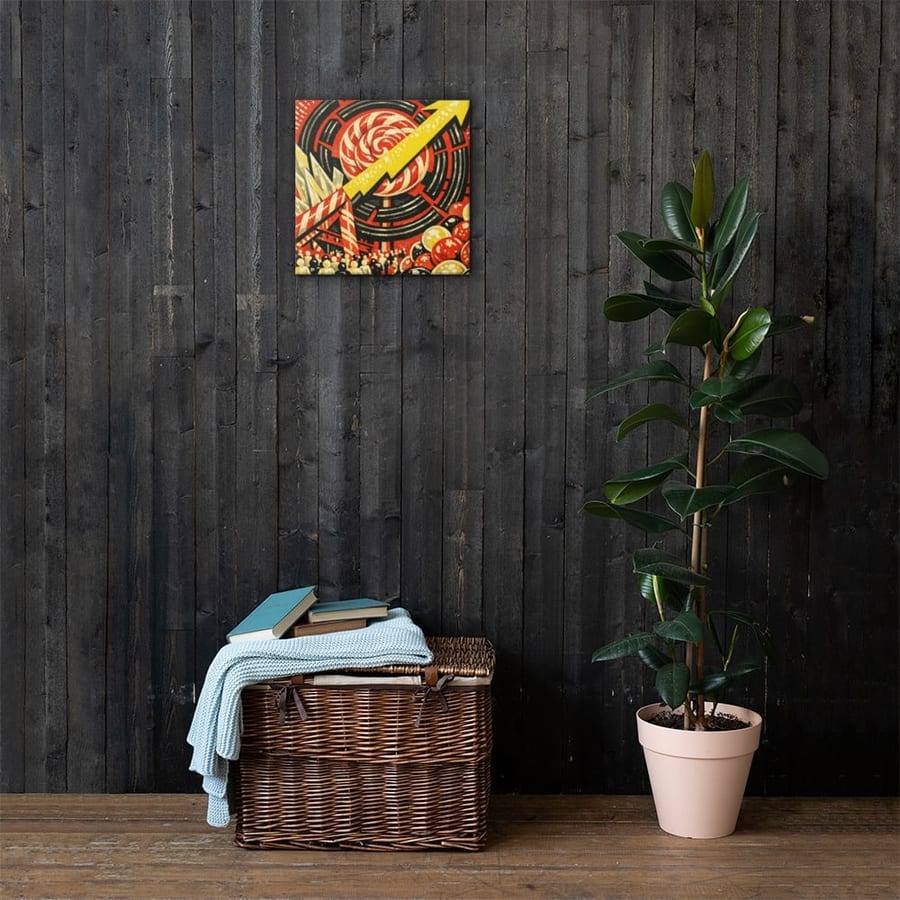 Five-Year Licorice printed and photographed on a wall