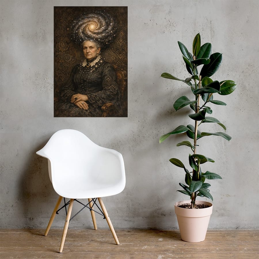 Grandmother Nebula printed and photographed on a wall