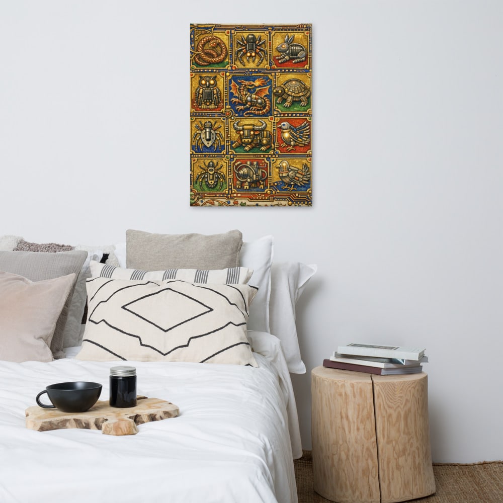 The Bestiary of Grounds printed and photographed on a wall