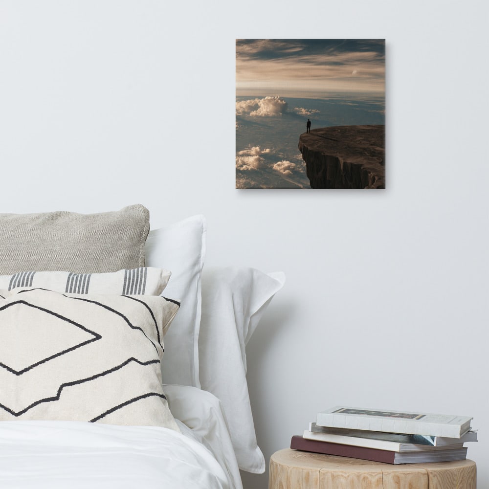 Standing Room printed and photographed on a wall